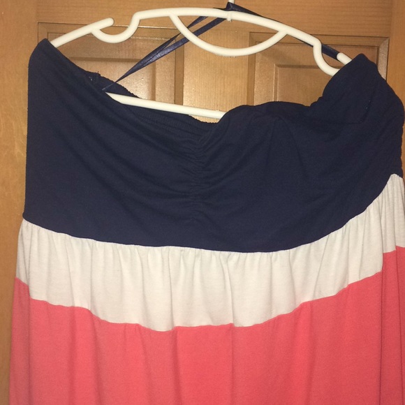 Color block strapless maxi dress - Picture 2 of 6